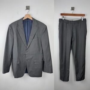 Suitsupply Men Wool Grey Stripe Napoli Int Blazer Pant Suit 38R